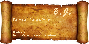 Bucsa Január névjegykártya
